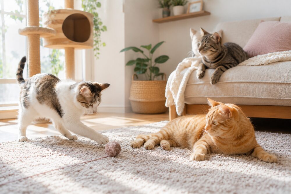 くつろぐ猫たち